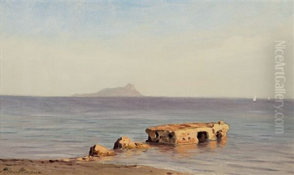 Na Morskem Pobrezi Oil Painting by Michael Haubtmann