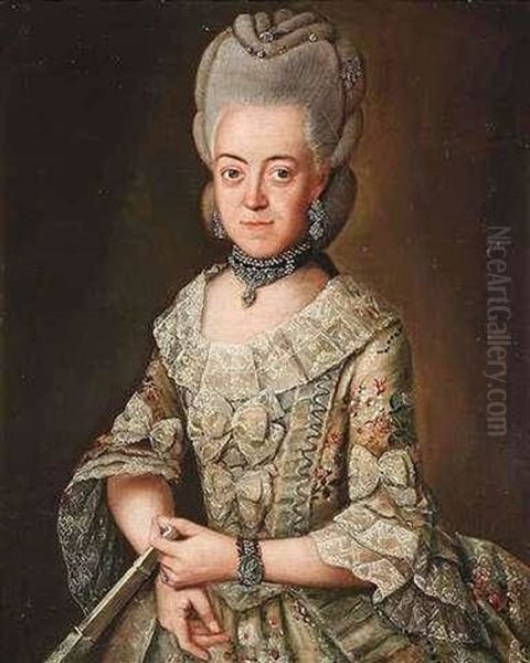 Portrat Der Maria Christina Von Keget Oil Painting by Friedrich Ludwig Hauck