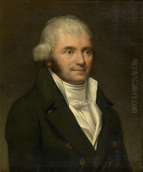 Portrait D'homme Au Jabot by Hortense Haudebourt Lescot