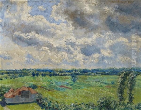 Weite Landschaft In Der Pfalz Oil Painting by Albert Haueisen