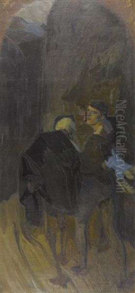 Der Duellant Mit Dem Tod Oil Painting by Robert Von Haug