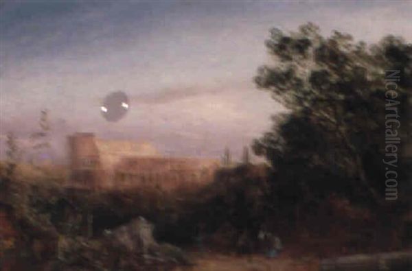 The Colosseum At Sunset, Rome Oil Painting by Gustav Von Haugk