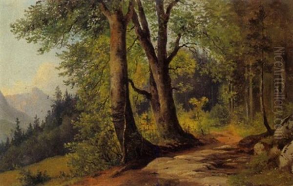 Landschaft In Niederosterreich Oil Painting by Carl Haunold