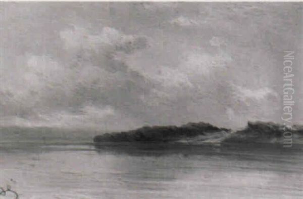 Studie Von Der Fraueninsel Im Chiemsee Oil Painting by Karl Franz Emanuel Haunold