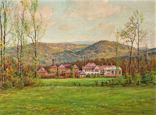 Illenau Near Achern Oil Painting by Karl Hauptmann