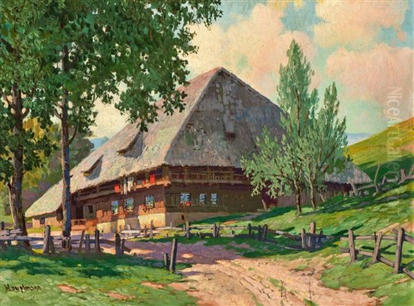 Summer At The Black Forest Oil Painting by Karl Hauptmann