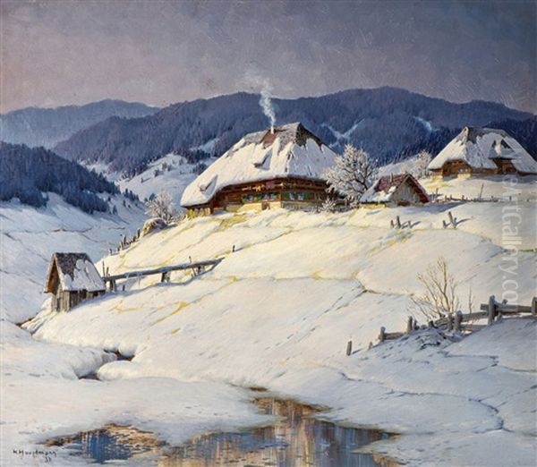 Bei Bernau (near Bernau) Oil Painting by Karl Hauptmann