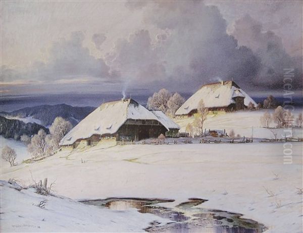 Abendsonne Auf Hohenhauser Oil Painting by Karl Hauptmann