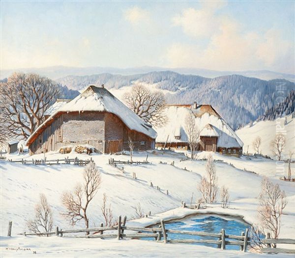 In Bernau Oil Painting by Karl Hauptmann