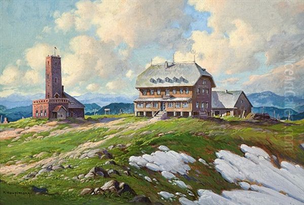 Feldberghaus Oil Painting by Karl Hauptmann