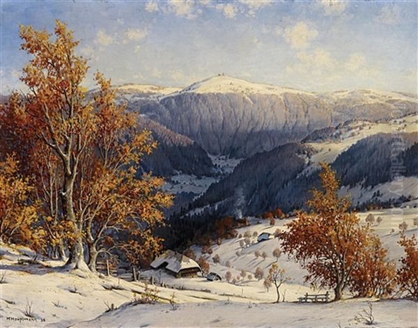 Erster Schnee Am Schauinsland Mit Feldbergblick Oil Painting by Karl Hauptmann