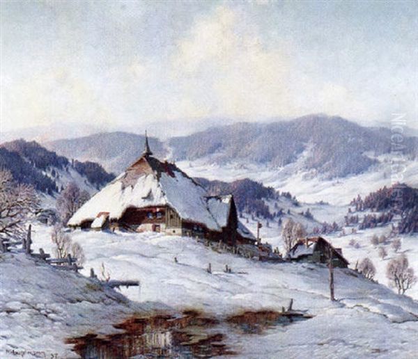 Im Kleinen Wiesental Oil Painting by Karl Hauptmann