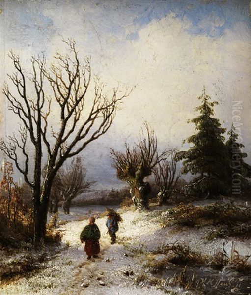 Winterlandschaft by Hendrik Manfried Haus