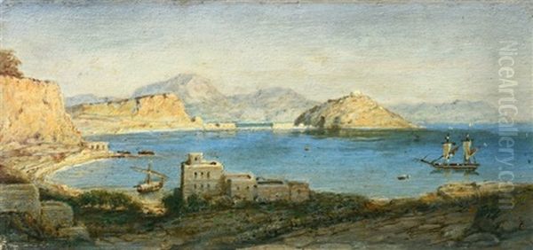 Vue De Naples Oil Painting by Maximilian Albert Hauschild