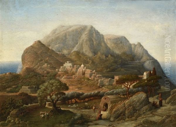 Vue Animee De Capri by Maximilian Albert Hauschild