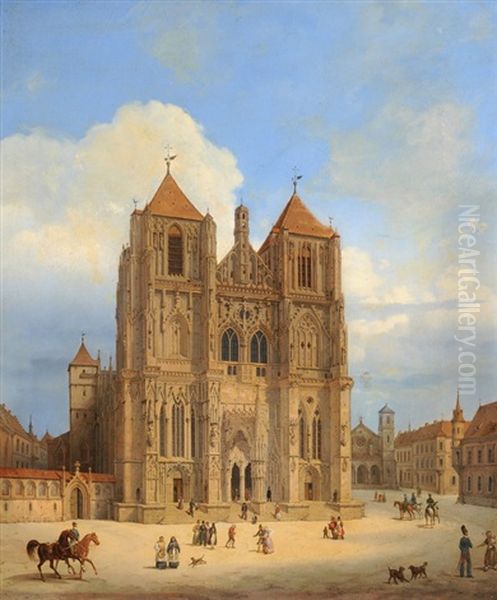 Dom Zu Regensburg Oil Painting by Maximilian Albert Hauschild