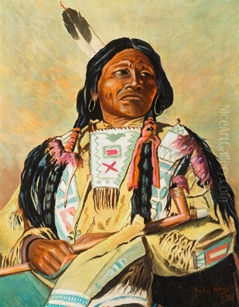 Red Cloud Oil Painting by John Hauser