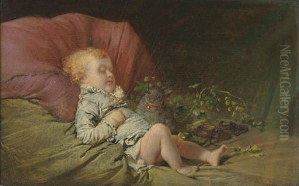 Sweet Innocence Oil Painting by Rudolf Hausleithner