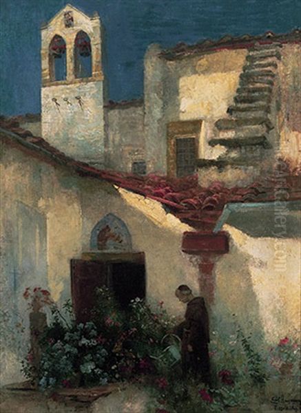 Im Garten Von San Francesco Oil Painting by Ernst Friedrich Hausmann