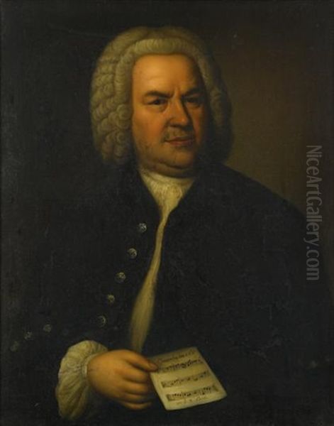 Johann Sebastian Bach Oil Painting by Elias Gottlieb Haussmann