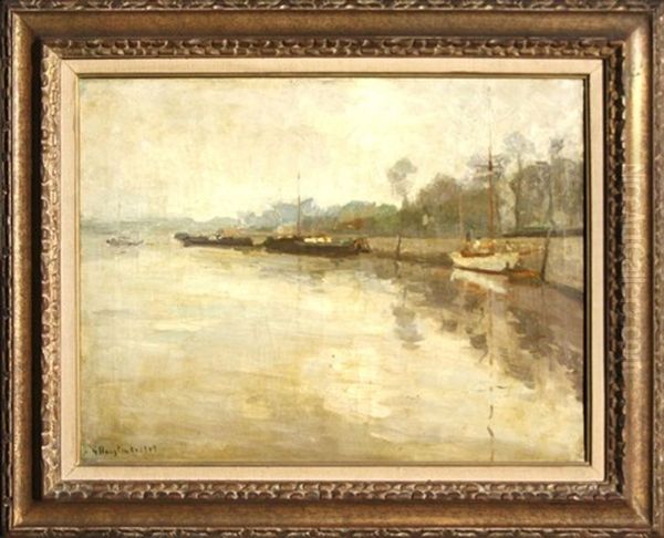 Le Fleuve - 1909 Oil Painting by Gaston Haustrate