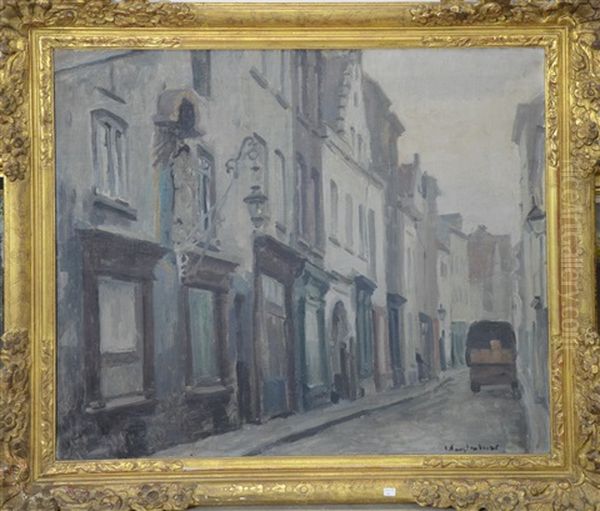 Rue De Bruxelles Oil Painting by Gaston Haustrate