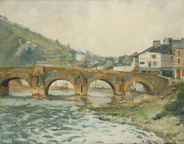 Vue Du Pont Oil Painting by Gaston Haustrate