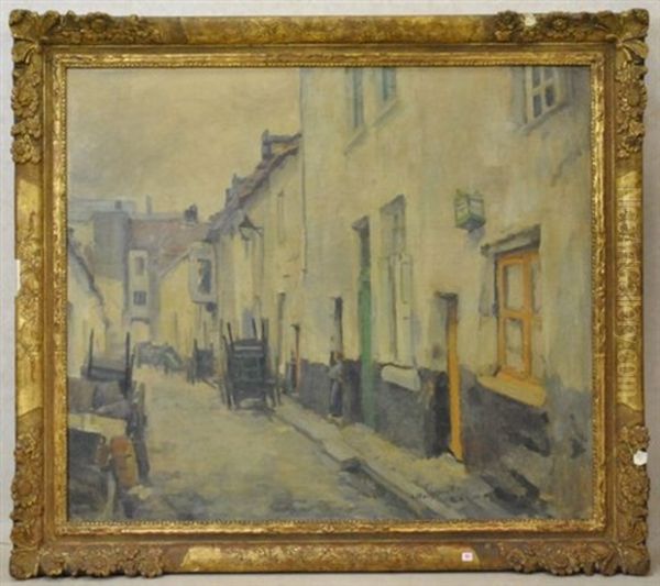 Vue De Ruelle Oil Painting by Gaston Haustrate