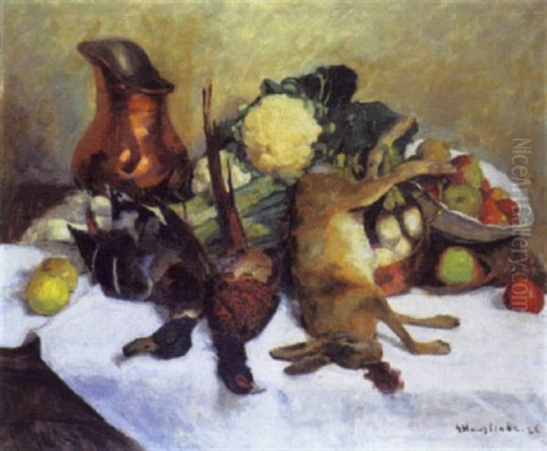 Nature Morte Au Gibier Oil Painting by Gaston Haustrate