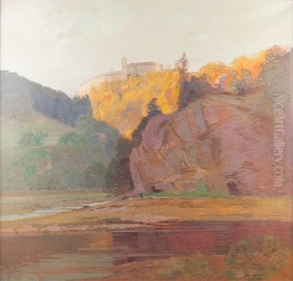 Podhrad Oil Painting by Roman Havelka