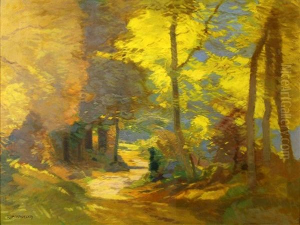 Autumn Oil Painting by Roman Havelka