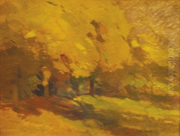 Autumn Landscape Oil Painting by Roman Havelka