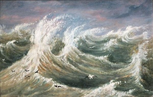 Gulls Over A Rough Seas by Robert Havell Jr.