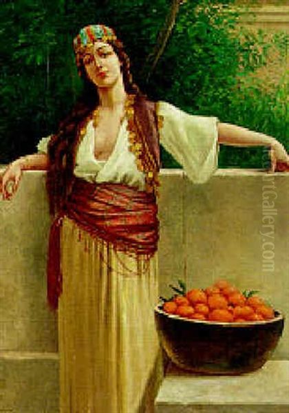 The Orange Seller Oil Painting by Wilhelm Haverkamp