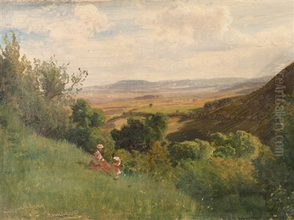 Leopoldsberg Oil Painting by Vincenz Havlicek