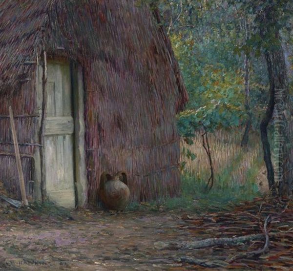 Pot De Terre A L'entree D'une Hutte Oil Painting by Louis Welden Hawkins