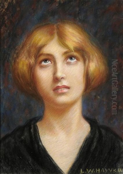 Blonde Frau Nach Oben Blickend Oil Painting by Louis Welden Hawkins