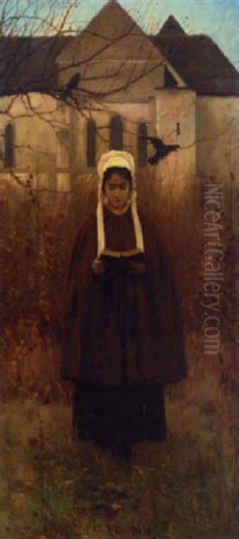 A Time For Peaceful Prayer Oil Painting by Louis Welden Hawkins