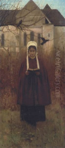 A Time For Peaceful Prayer Oil Painting by Louis Welden Hawkins