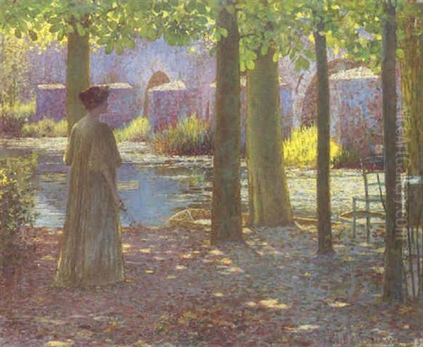 Promenade Dans Le Jardin Oil Painting by Louis Welden Hawkins