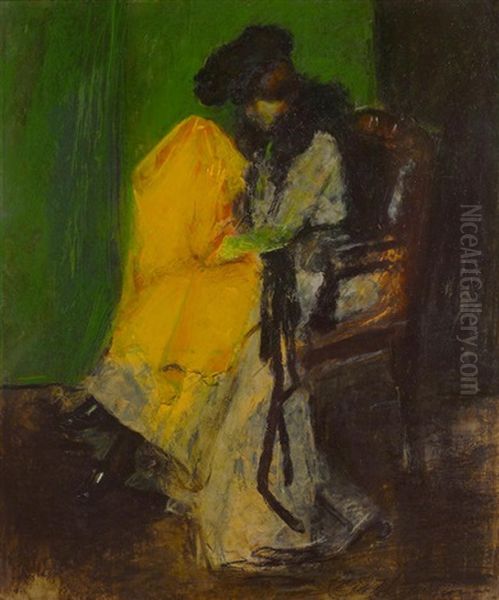 The Yellow Shawl Oil Painting by Charles Webster Hawthorne