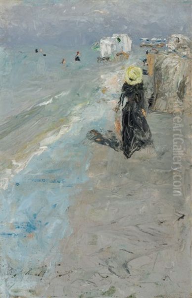 Beach Scene With Figures Oil Painting by Charles Webster Hawthorne