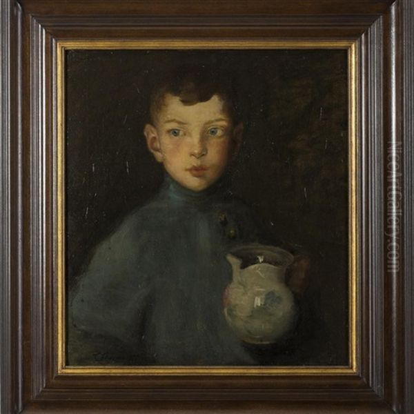 Boy With A Pitcher Oil Painting by Charles Webster Hawthorne