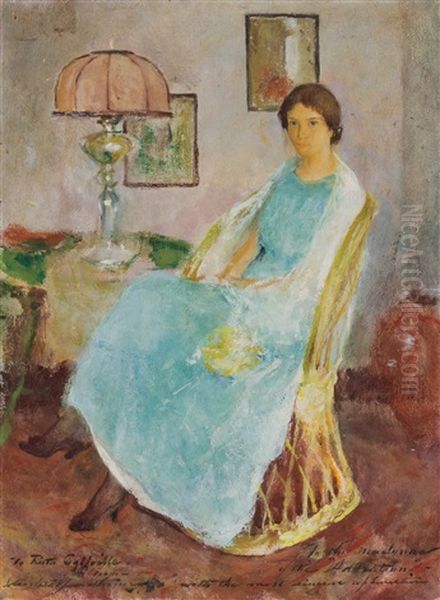 Lady In A Wicker Chair by Charles Webster Hawthorne