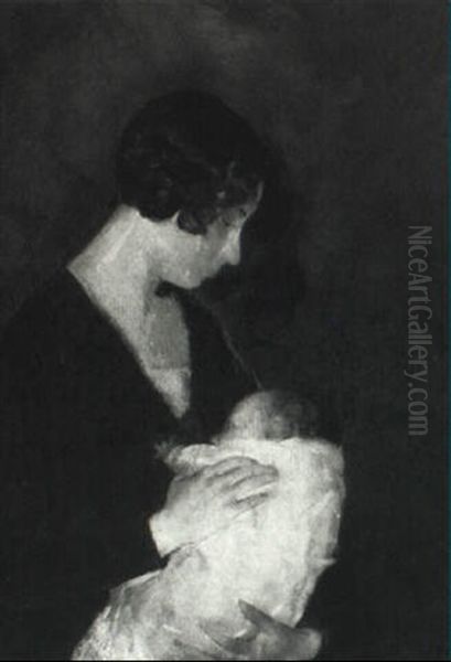 Maternal Love Oil Painting by Charles Webster Hawthorne