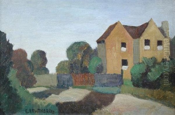 Little Heath, Essex (+ Unknown House; 2 Works) Oil Painting by Elwin Hawthorne