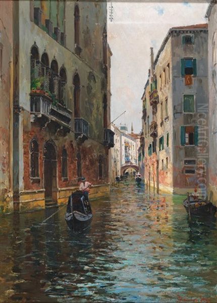 Venetian Scene Oil Painting by Bernardo Hay