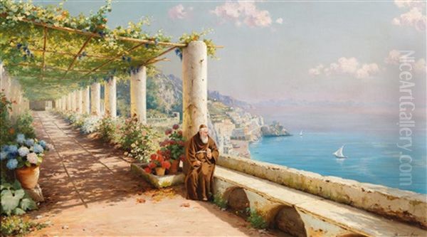 View Of Amalfi Oil Painting by Bernardo Hay