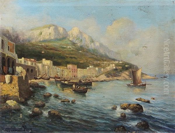 Borgo Di Pescatori Oil Painting by Bernardo Hay