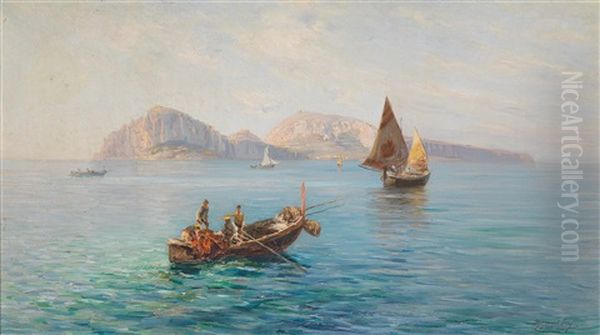 Partie Bei Capri Oil Painting by Bernardo Hay